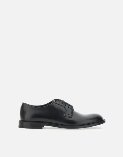 Doucal's Triumph Blue Leather Lace Up Shoes
