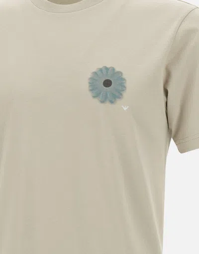 Emporio Armani Asv Jersey T-shirt With Oversized Print From The Peace Capsule Collection