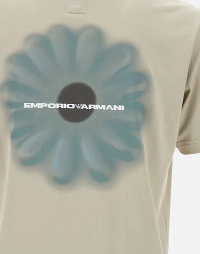 Emporio Armani Asv Jersey T-shirt With Oversized Print From The Peace Capsule Collection