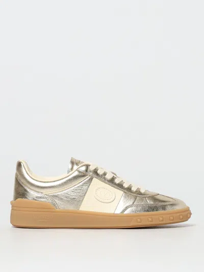 Valentino Low-top Metallic Finish Rubber Sole Sneakers