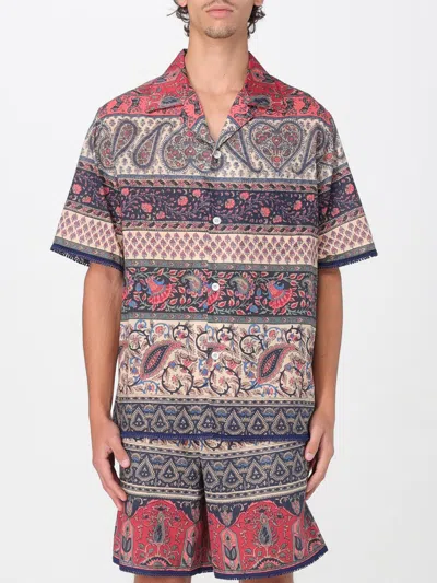 Valentino Paisley Pattern Bowling Shirt With Regular Collar