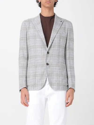 Tagliatore Man Blazer Light Grey Size 38 Virgin Wool, Silk
