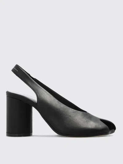 Mm6 Maison Margiela Mm6 By Maison Margiela Open-toe Slingback Sandals With Chunky Heel In Black