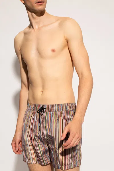 Paul Smith Signature Stripe Swim Shorts In Multi