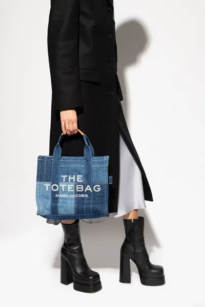 Marc Jacobs Medium Tote Handbag With Embroidered Logo And Contrast Patch