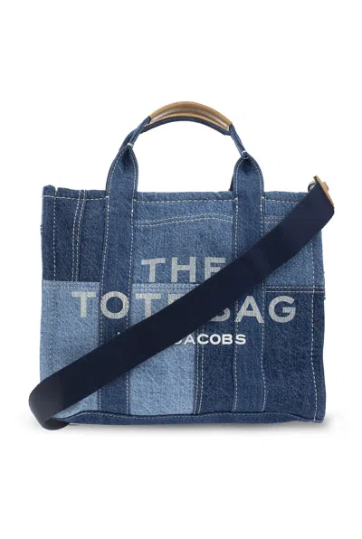 Marc Jacobs Medium Tote Handbag With Embroidered Logo And Contrast Patch