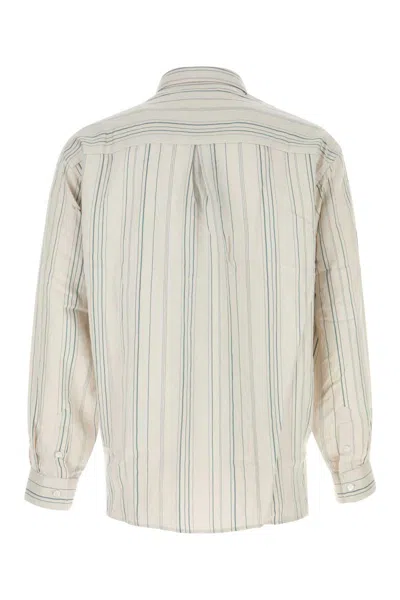 Emporio Armani White Shirt With Striped Pattern