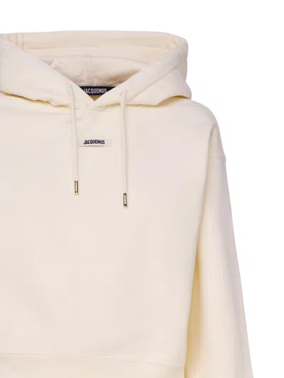 Jacquemus Cotton Hoodie With Drawstring Hood And Ribbed Details