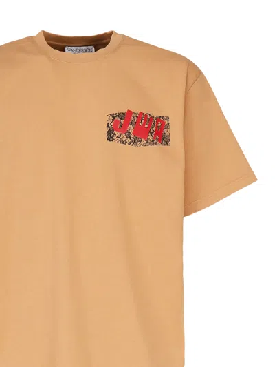 Jw Anderson Lace Effect Beige T Shirt