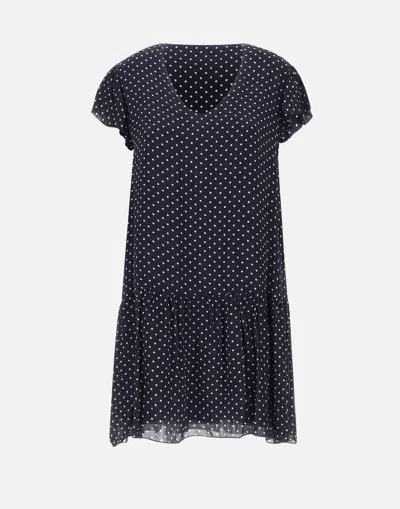 Shop Kaos Polka Dot Viscose Crepe Dress