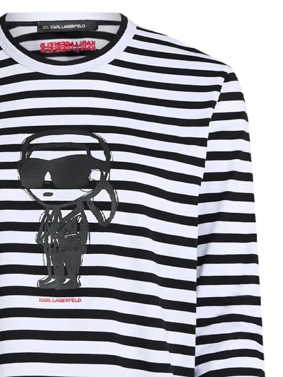 Karl Lagerfeld Ikon Striped Cotton T-shirt