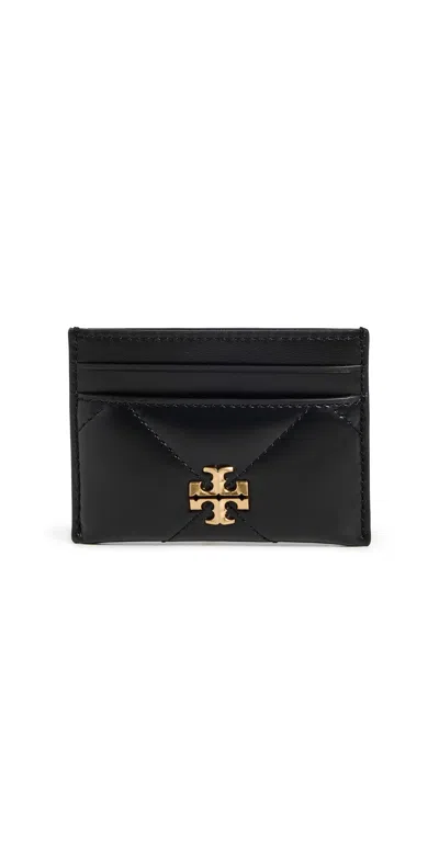 Tory Burch Kira Chevron Diamond Quilt Card Case Black