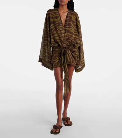 Attico Indie Flip Flops In Brown