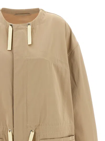 Lemaire Cotton Parka With Drawstring And Elasticated Hem
