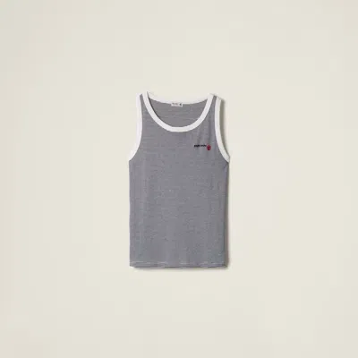 Miu Miu X Petit Bateau Ribbed Top