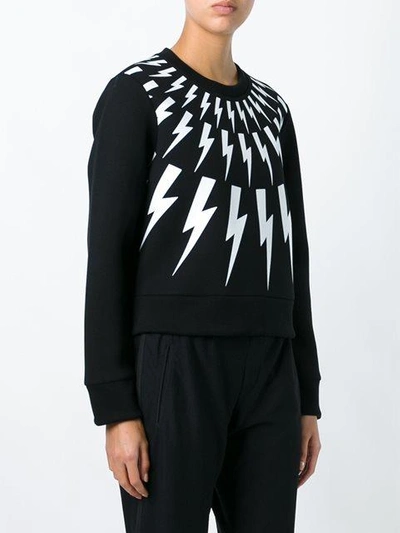 Shop Neil Barrett 'lightning Bolt' Sweatshirt