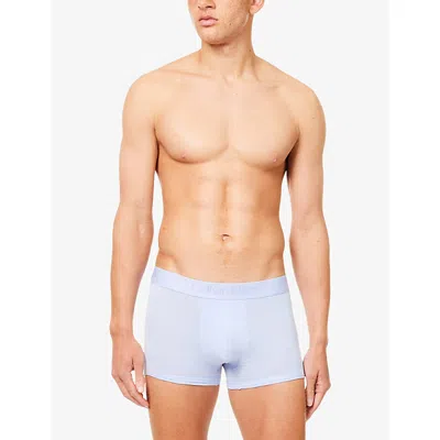 Calvin Klein Mens S/water Grey Fuchsia Soft Modal Logo-waist Pack Of Three Stretch-jersey Trunks