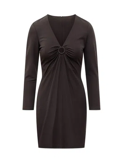 Michael Kors Jersey Dress With Drop Opening In Black
