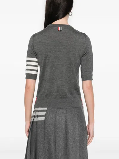 Thom Browne 4bar Wool Top In Gray
