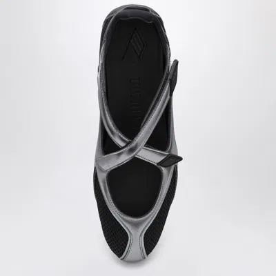 Attico Floor 01 Mesh And Leather Ballerinas Flat