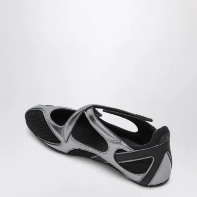 Attico Floor 01 Mesh And Leather Ballerinas Flat