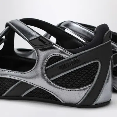Attico Floor 01 Mesh And Leather Ballerinas Flat