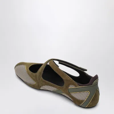 Attico Floor 01 Mesh And Suede Ballerinas Flat