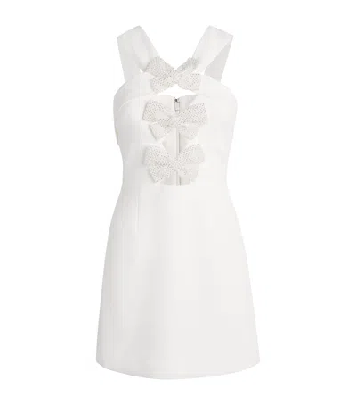 Rebecca Vallance Bonded Crepe Hermione Mini Dress In White