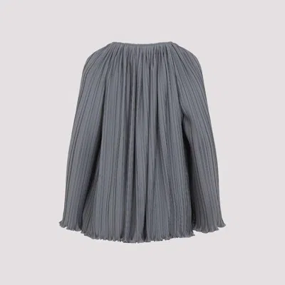 Lanvin Flowing Blouse With Intricate Pleating And Tie Closure