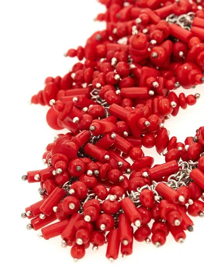 Dries Van Noten Layered Beaded Necklace With Silver Chain