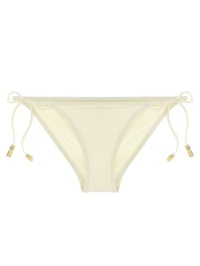 Eres Luxe Low-rise Bikini Bottoms With Gold Accents In Neutral