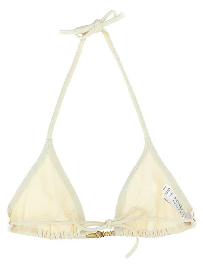 Eres Triangle Halter Neck Bikini Top With Ruched Detailing