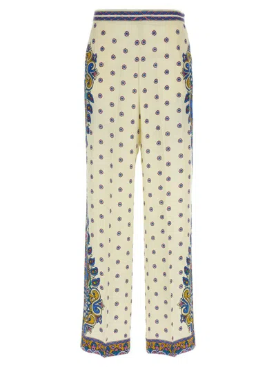 Etro Amebas Print Natural Pants For Women