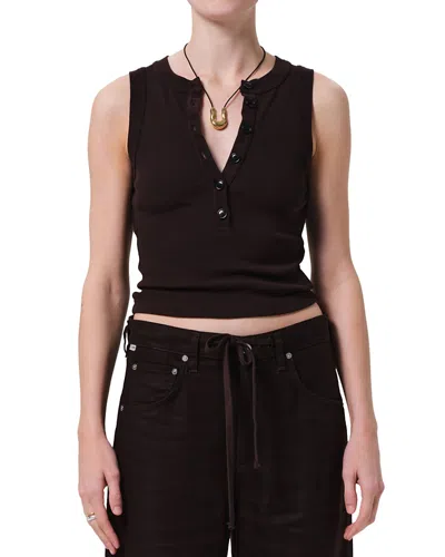 Citizen Of Humanity Caralyn Ribbed Jersey Tank In Black