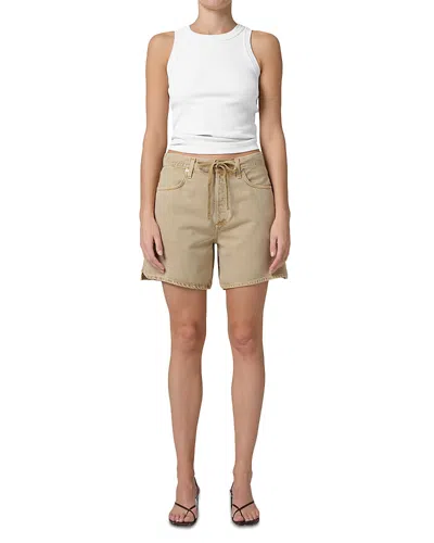Citizen Of Humanity Citizens Of Humanity Brynn Denim Drawstring Shorts In Nude