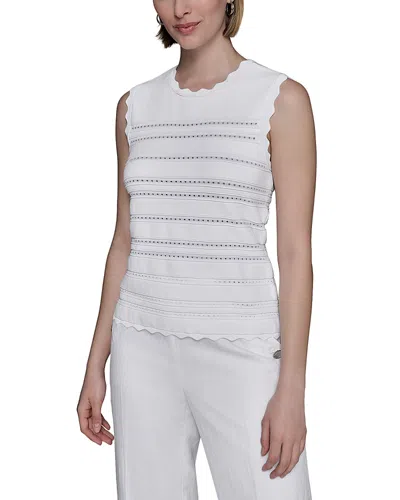 Karl Lagerfeld Scallop Edge Tank Top