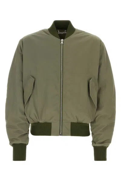 1989 Studio Army Green Polyester Bomber Jacket