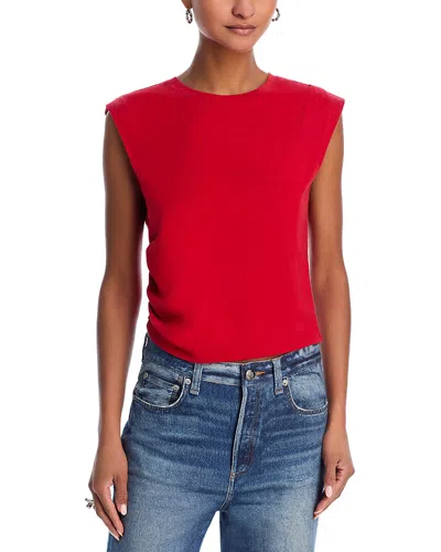 Rag & Bone Mica Ruched Sleeveless Cropped Top