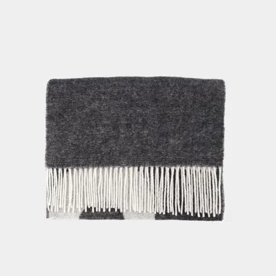 Apc A.p.c. Dark Grey Wool Blend Malo Scarf