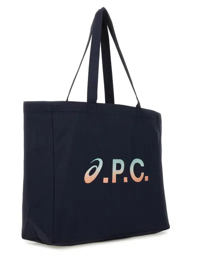 Apc A.p.c. Navy Blue Fabric A.p.c. X Asics  Diane Shopping Bag
