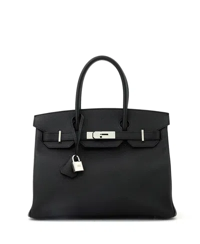 Pre-owned Pre-owned Hermes  Hermes Birkin 30 Handbag Black Epsom With Palladium Hardware