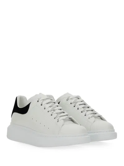 Alexander Mcqueen Oversize Sneakers In White And Beige Calf Leather