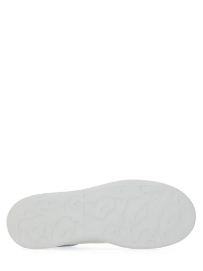 Alexander Mcqueen White And Light Blue Leather Sneakers