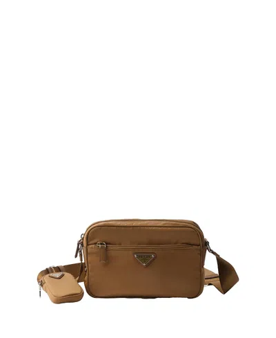 Prada Re-nylon Shoulder Bag In Brown