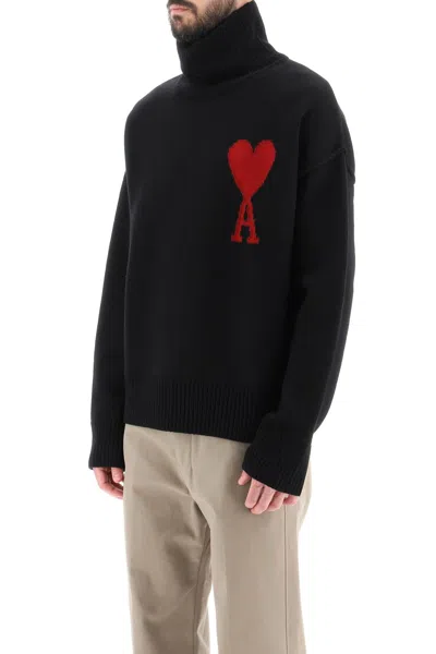 Ami Alexandre Mattiussi Ami Paris Black Wool Oversize Sweater