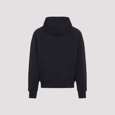 Ami Alexandre Mattiussi Navy Cotton Hoodie With Ami Paris Patch Blue