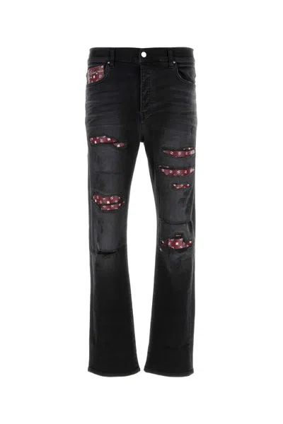 Amiri Black Stretch Denim Jeansâ In Black