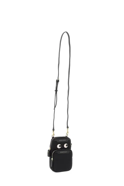 Anya Hindmarch Black Nylon Eyes Essentials Crossbody Bag