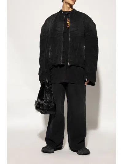 Balenciaga Black Mesh And Rubber Circuit Sneakers In Black