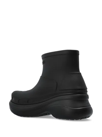 Balenciaga Black Crocs Edition Rubber Boots
